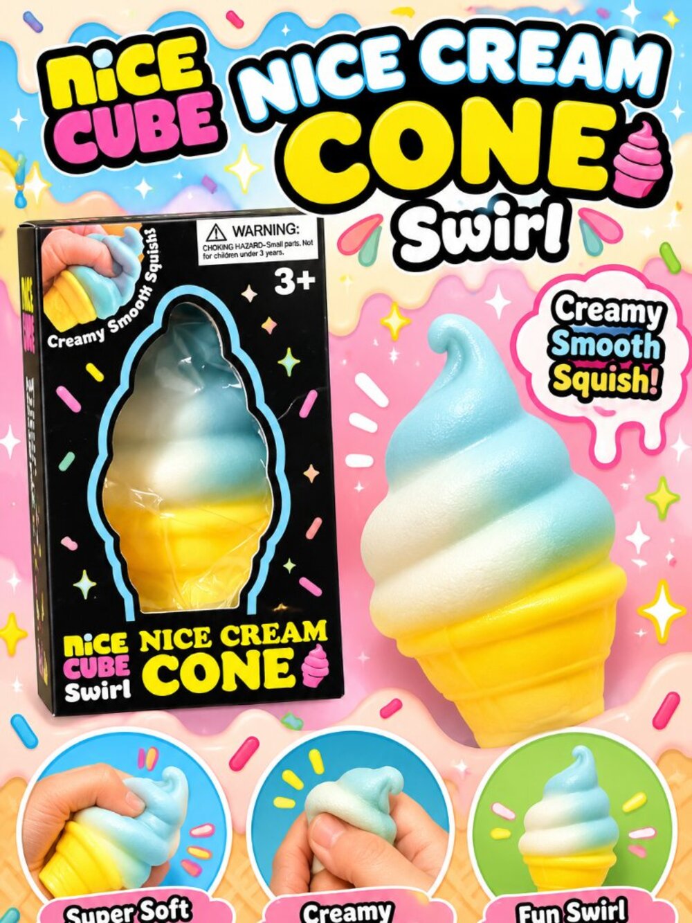 Nice Cube Cream Cone Squishy
